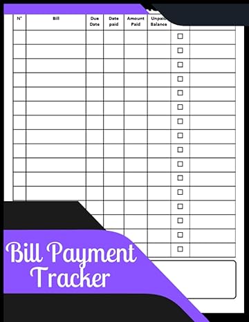 bill payment tracker 1st edition selestya michou b0c87gpkjh