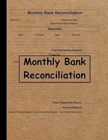 monthly bank reconciliation 1st edition recon publish b0clnxrc5c