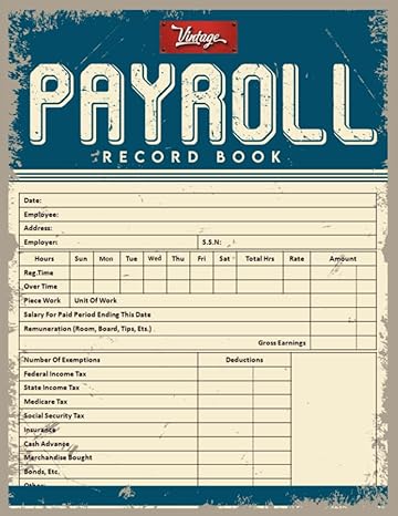 payroll record book 1st edition wilderness d b0c7jd61zg