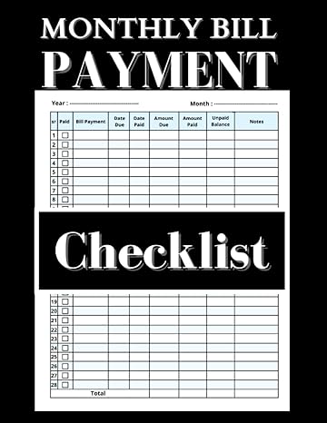 monthly bill payment checklist 1st edition hazal rose b0cj4f9gyp