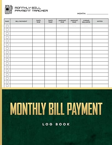 monthly bill payment 1st edition boodabmc publishing b0c87vk652