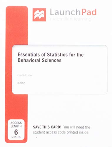 launchpad for essentials of statistics for the behavioral sciences 4th edition susan a. nolan,thomas  heinzen