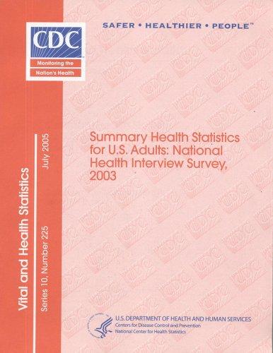 summary health statistics for u s adults national health interview survey data from the national health