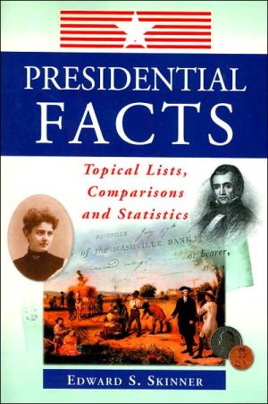 presidential facts tropical lists comparisons and statistics 1st edition edward s skinner 0786424273,