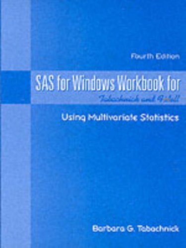 using multivariate statistics sas for windows workbook 4th edition tabachnick 0205327850, 9780205327850