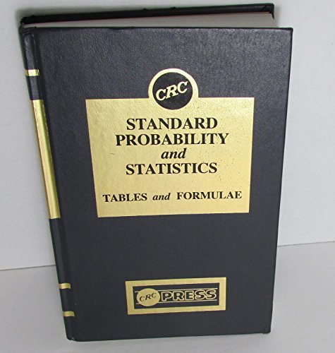 crc standard probability and statistics tables and formulae 1st edition william h. beyer 0849306809,