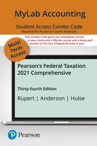 mylab accounting with pearson etext combo access card for pearsons federal taxation 2021 comprehensive 1st