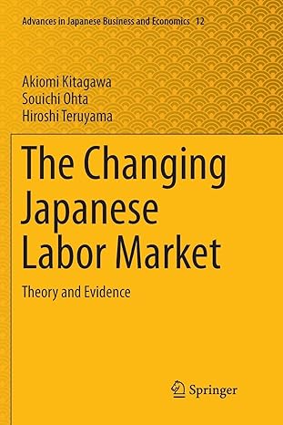 the changing japanese labor market theory and evidence 1st edition akiomi kitagawa ,souichi ohta ,hiroshi