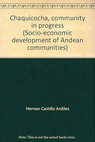 chaquicocha community in progress 1st edition hernan castillo ardiles b0007e37z4