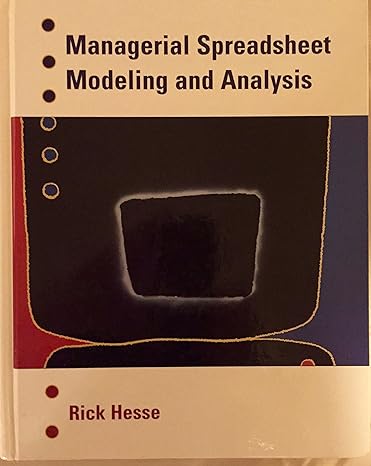 managerial spreadsheet modeling and analysis 1st edition rick hesse 0256215308, 978-0256215304