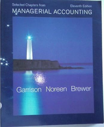 managerial accounting 1st edition unknown author 0073278424, 978-0073278421