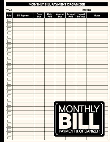 monthly bill payment 1st edition origami grafix b0chmg2myn