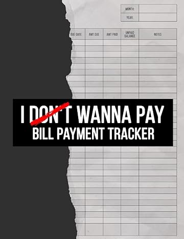 i dont wanna pay bill payment tracker 1st edition marcelo cuevas b0cdnkybm1
