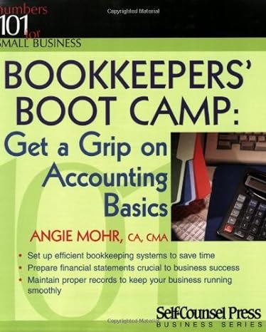 bookkeepers boot camp get a grip on accounting basics 1st edition angie mohr 1551804492, 978-1551804491