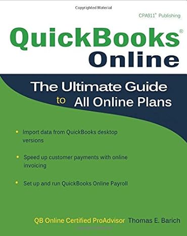 quickbooks online the ultimate guide to all online plans 1st edition thomas e. barich 1932925635,