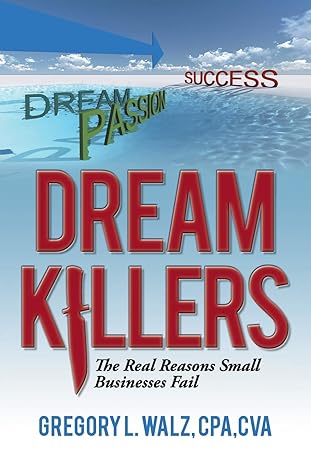 dream killers the real reasons small businesses fail 1st edition gregory l walz 149692679x, 978-1496926791