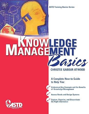 knowledge management basics 1st edition christee gabour atwood 156286548x, 978-1562865481