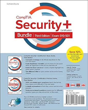 comptia security+ certification bundle 3rd edition glen clarke ,daniel lachance 1260116387, 978-1260116380