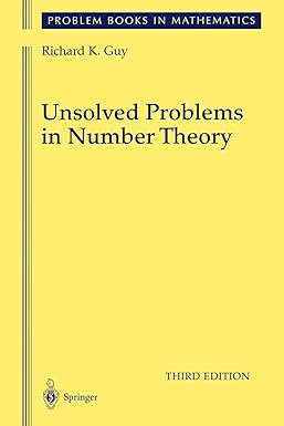unsolved problems in number theory 1st edition richard guy 1441919287, 978-1441919281