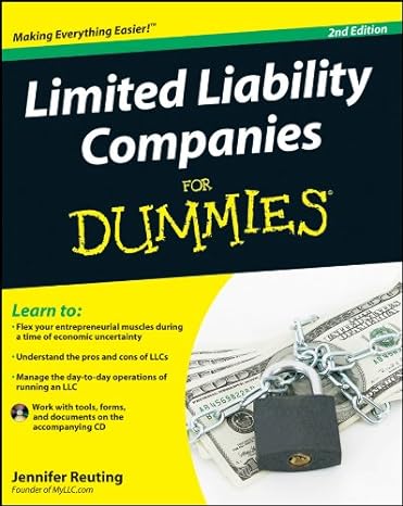 limited liability companies for dummies 2nd edition jennifer reuting 0470881429, 978-0470881422