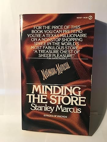 minding the store 1st edition stanley marcus 157441139x, 978-1574411393