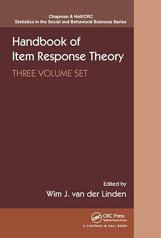handbook of item response theory three volume set 1st edition wim j. van der linden 0367221209, 978-0367221201