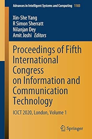 proceedings of fifth international congress on information and communication technology icict 2020 london