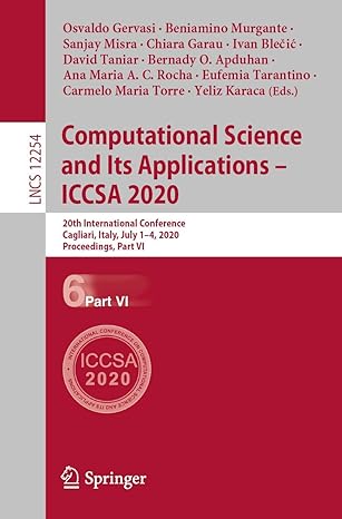 computational science and its applications iccsa 2020 20th international conference cagliari italy july 1 4