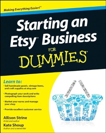 starting an etsy business for dummies 1st edition allison strine ,kate shoup 0470930675, 978-0470930670