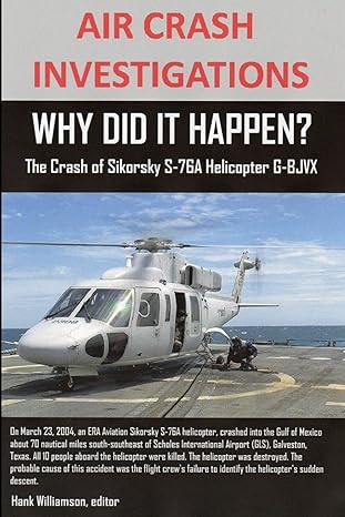 Air Crash Investigations Why Did It Happen The Crash Of Sikorsky S 76a Helicopter G Bjvx