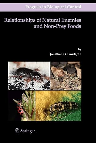 relationships of natural enemies and non prey foods 1st edition jonathan g lundgren 9048180953, 978-9048180950