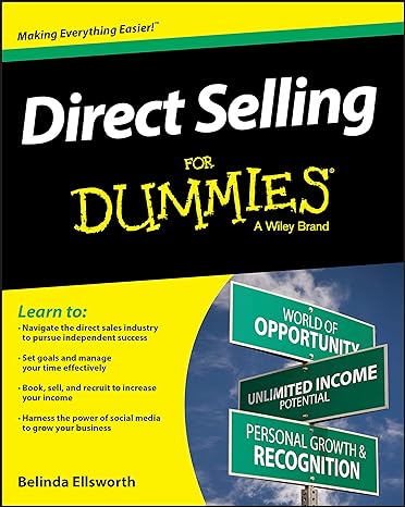 direct selling for dummies 1st edition belinda ellsworth 111907648x, 978-1119076483