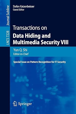 transactions on data hiding and multimedia security viii yun q shi editor in chief special issue on pattern