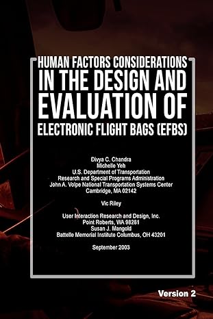 human factors considerations in the design and evaluation of electronic flight bags efbs version 2 1st