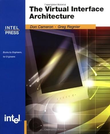 the virtual interface architecture 1st edition don cameron ,greg regnier 0971288704, 978-0971288706