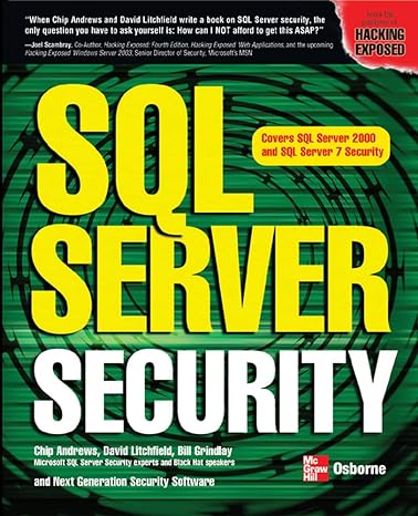 sql server security 1st edition david litchfield 0072225157, 978-0072225150