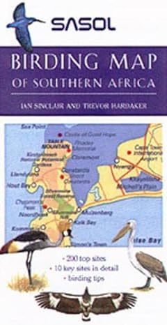 sasol birding map of southern africa 1st edition ian sinclair 1868724239, 978-1868724239