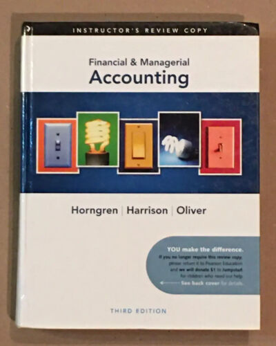 financial and managerial accounting 3rd edition mixed authors
