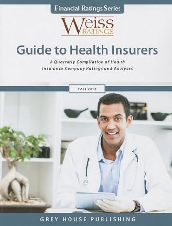 guide to health insurers 1st edition weiss ratings 1619250268, 978-1619250260
