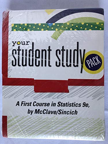 your student study a first course in statistics 9th edition james t. mcclave 0132245620, 9780132245623
