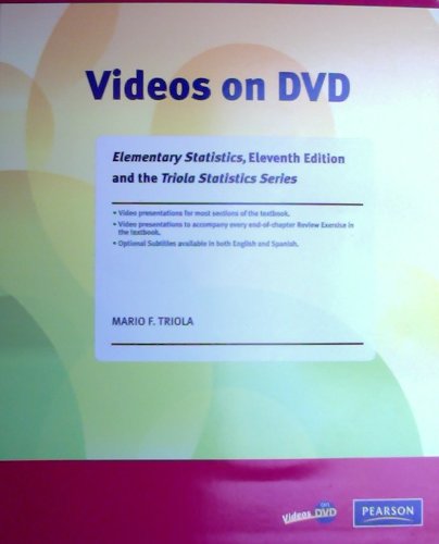 videos on dvd elementary statistics and the triola statistics series 11th edition mario f triola 0321570790,