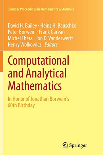 computational and analytical mathematics in honor of jonathan borweins 60th birthday 1st edition david h