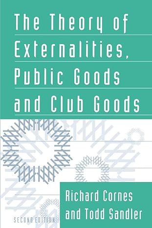 The Theory Of Externalities Public Goods And Club Goods
