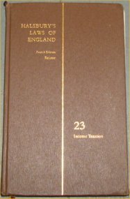 halsburys laws of england 23rd edition lord hailsham of st. marylebone (ed.) 0406034699, 9780406034694