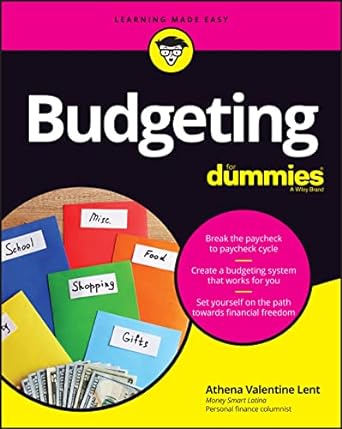 budgeting for dummies 1st edition athena valentine lent 1119985145, 978-1119985143