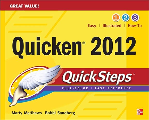 quicken 2012 quicksteps 1st edition martin matthews, bobbi sandberg 0071778241, 978-0071778244
