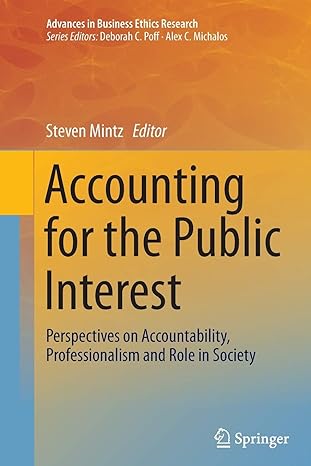 accounting for the public interest perspectives on accountability professionalism and role in society 1st
