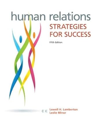human relations strategies for success 5th edition lowell lamberton ,leslie minor evans 0073524689,