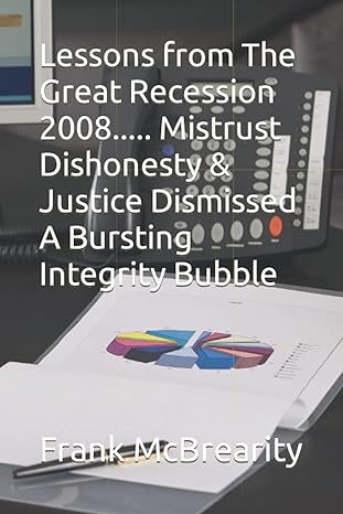 lessons from the great recession 2008 mistrust dishonesty and justice dismissed a bursting integrity bubble