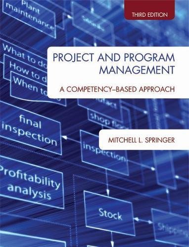 project and program management a competency based approach 3rd edition springer, mitchell l. 155753652x,